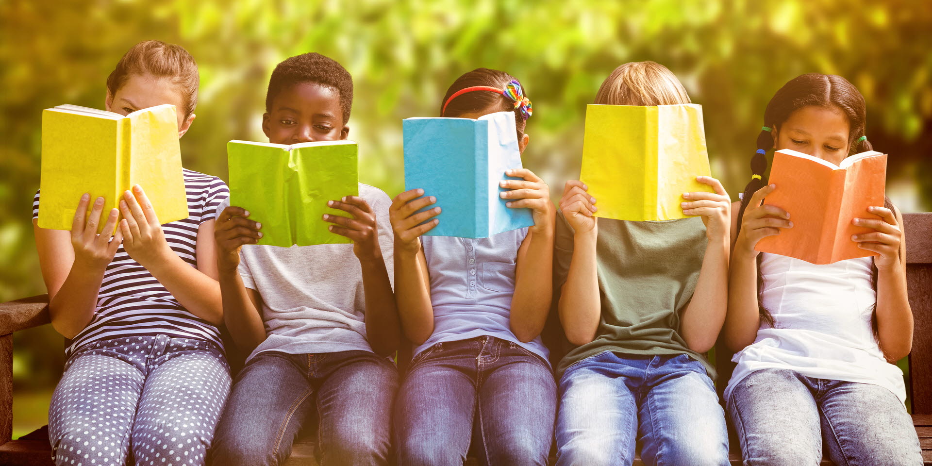 Group of children reading