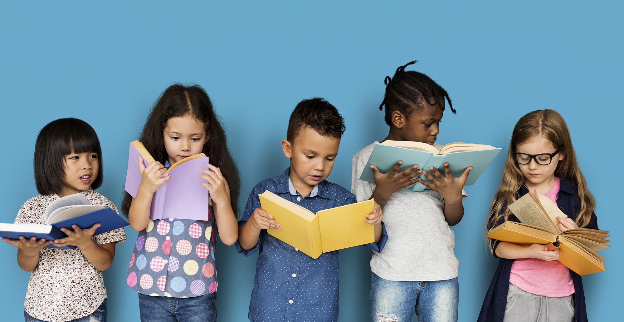 Children reading books