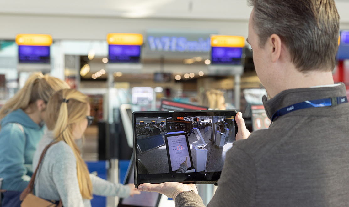 Tobii Pro Glasses 3 used at Heathrow airport