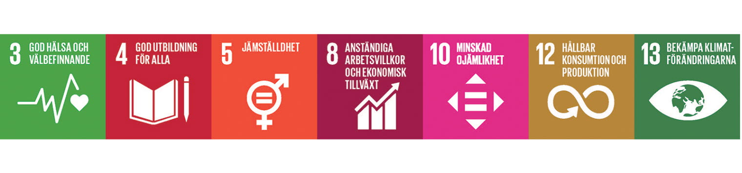 Sustainability icons Swedish