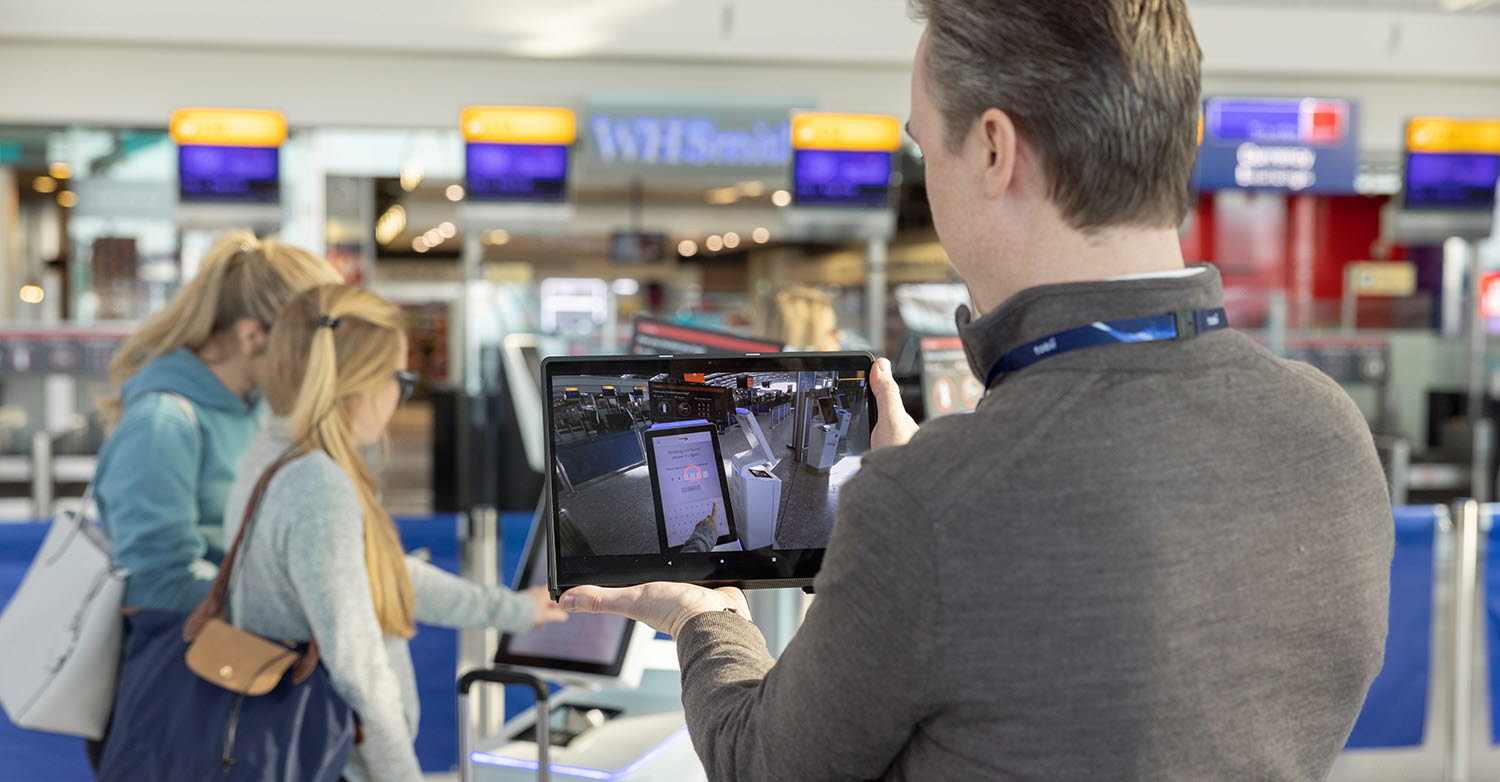 Tobii Pro Glasses 3 used at Heathrow airport