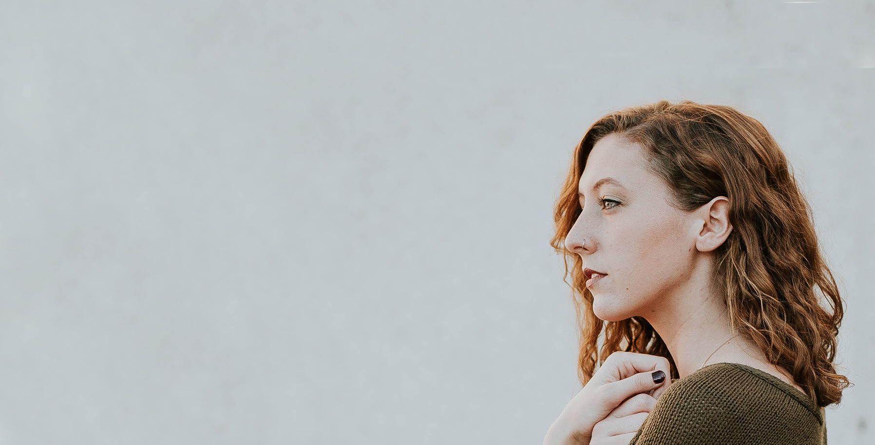 Woman looking in the distance 