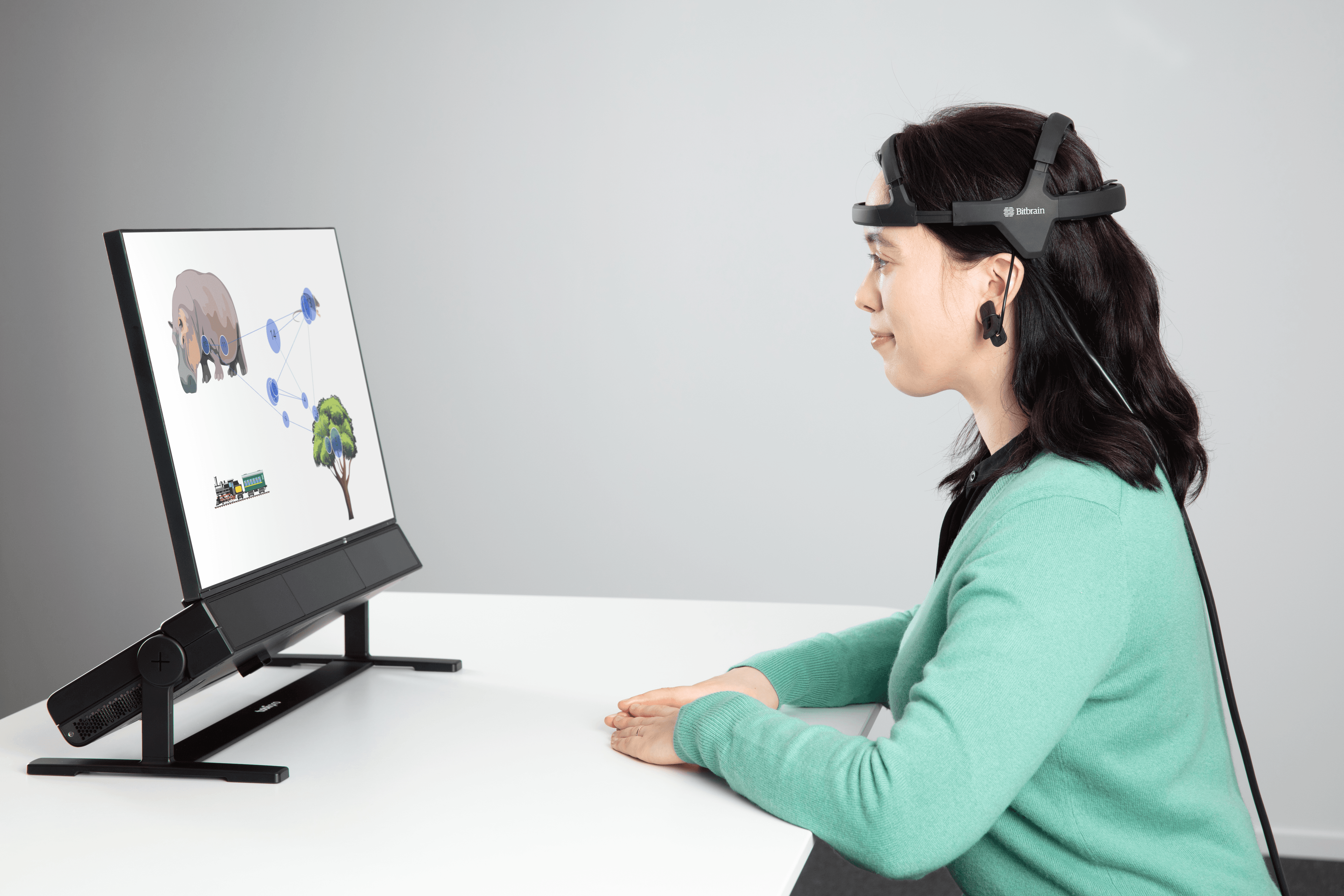Woman looking at Tobii Pro Spectrum