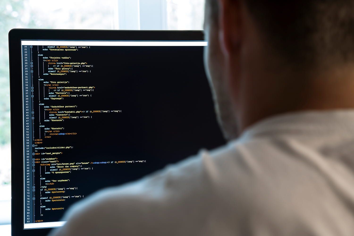 Person computer programming