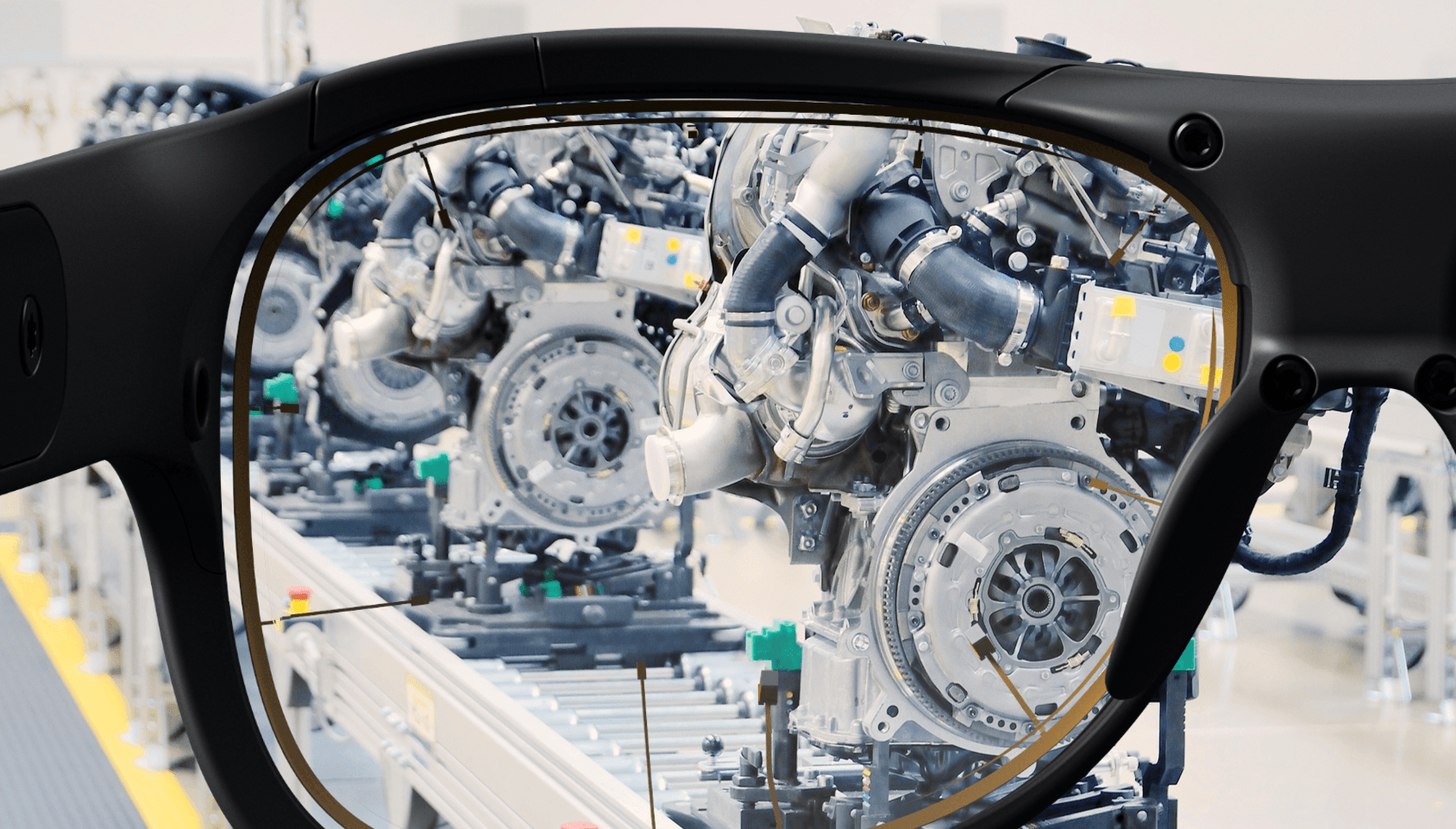 Looking at an assembly line through Tobii Pro Glasses 3