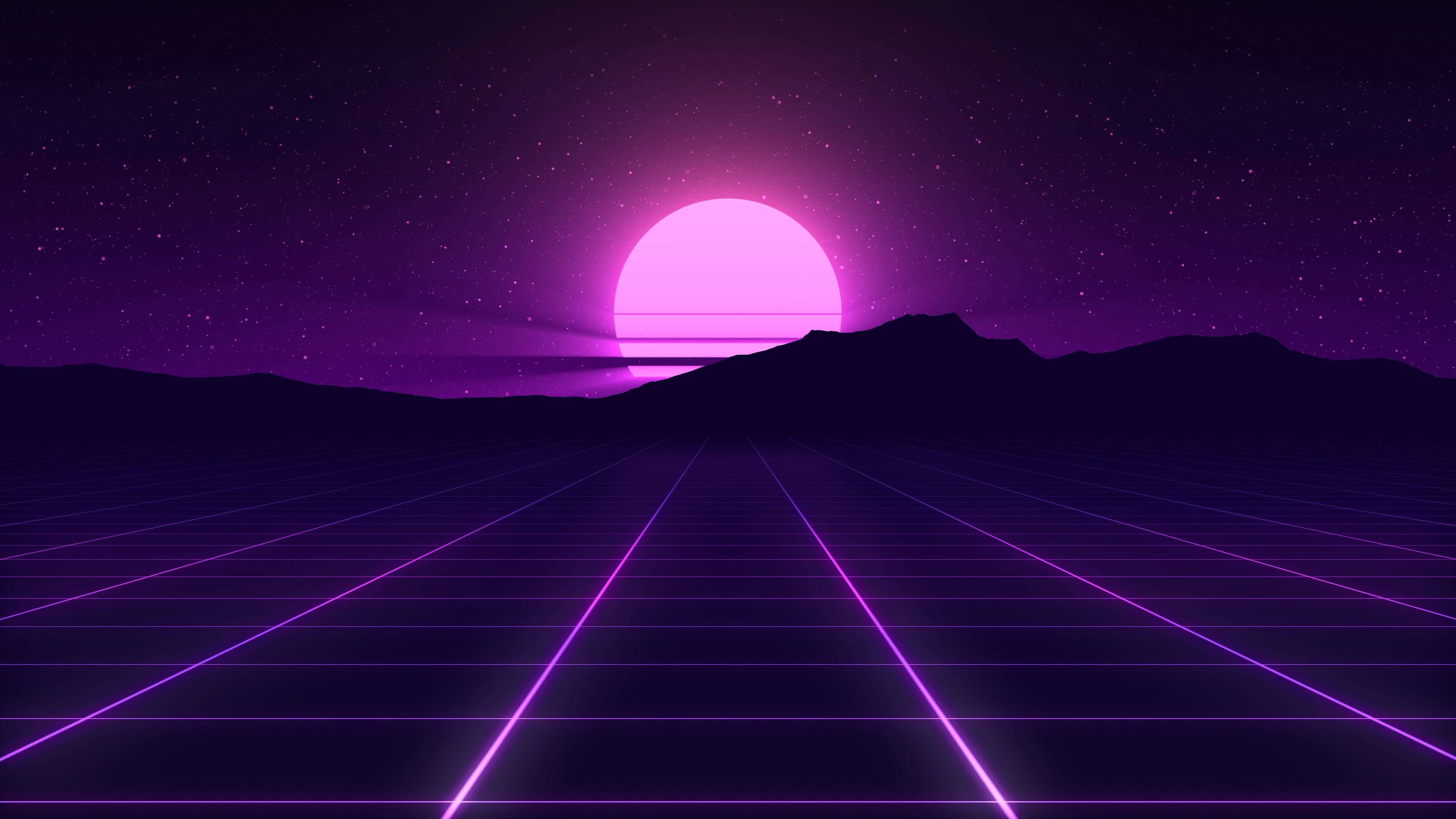 XR, virtual reality image of sunset on horizon