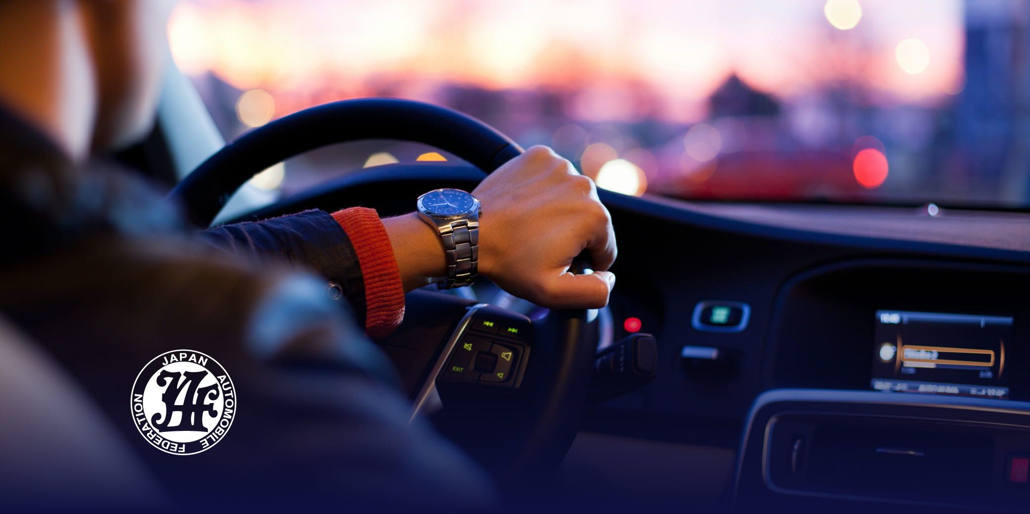 Man driving a car