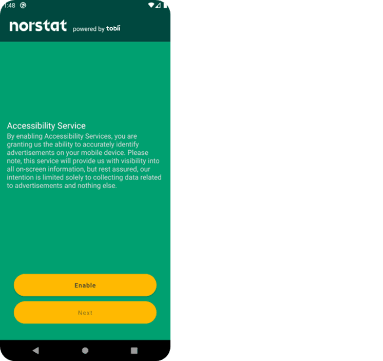 Tobii Attention Panel accessibility service