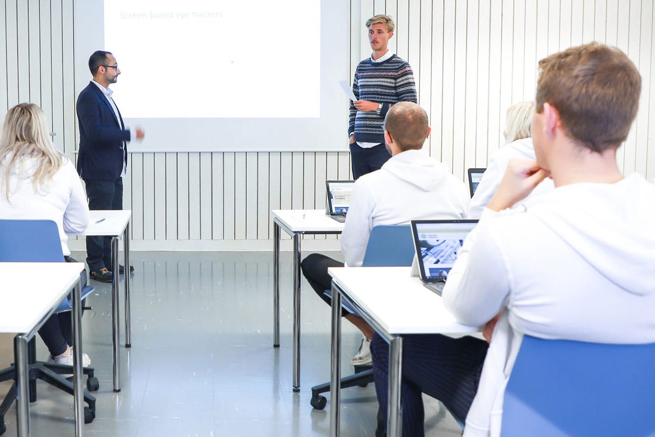 Tobii Pro Nano - teaching in a classroom