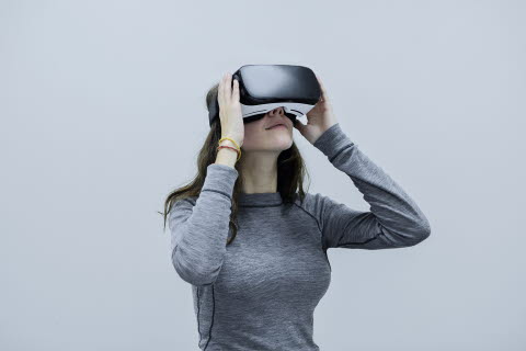 Person with a VR headset