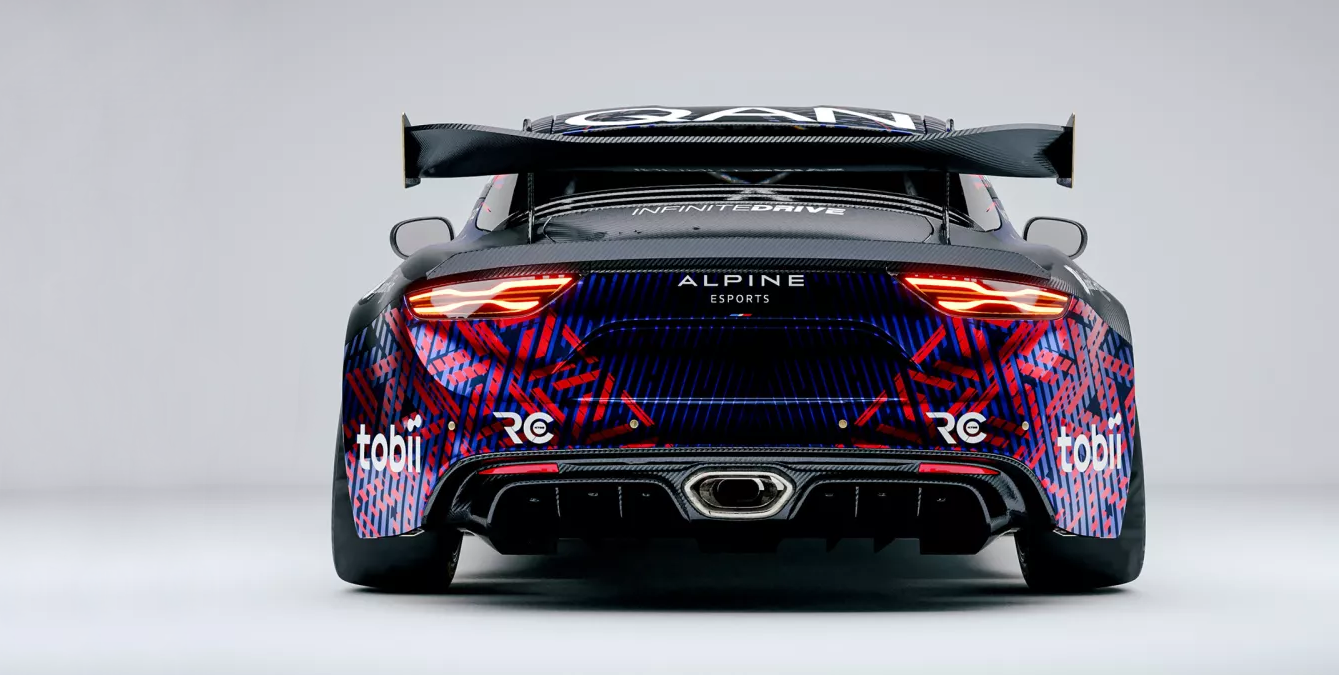 Alpine Esports sim racing car