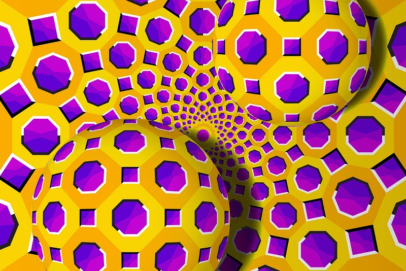 Eye movement illusion