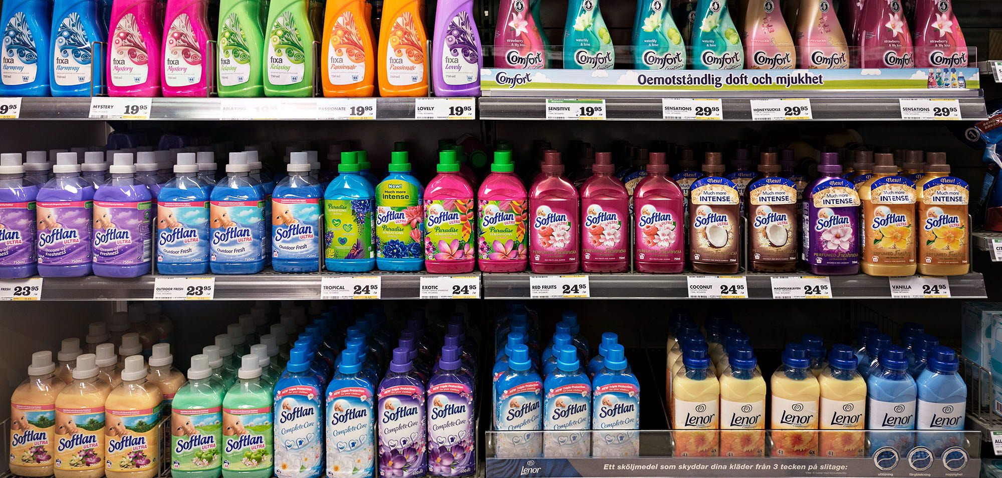 Shelf at a grocery store