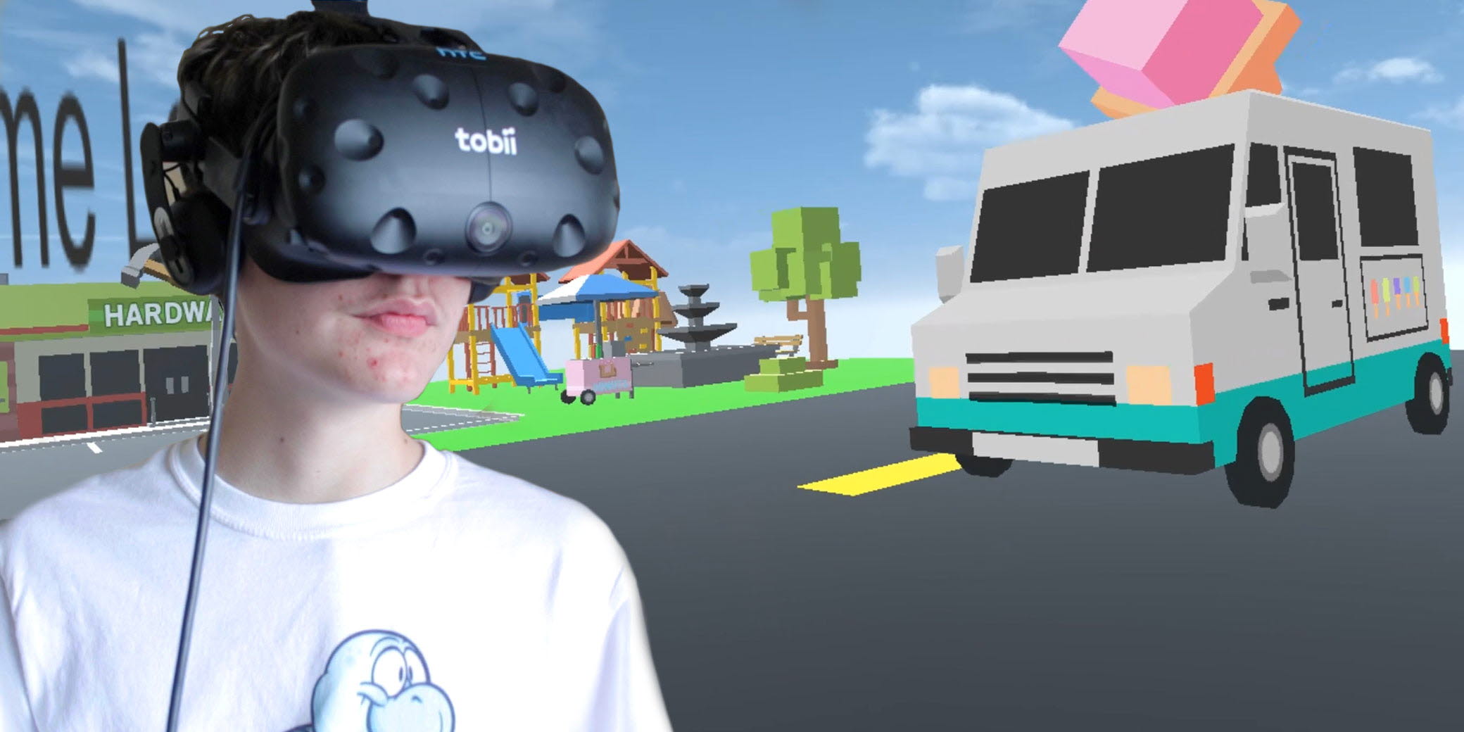 VR eye tracking headset Tobii Pro
