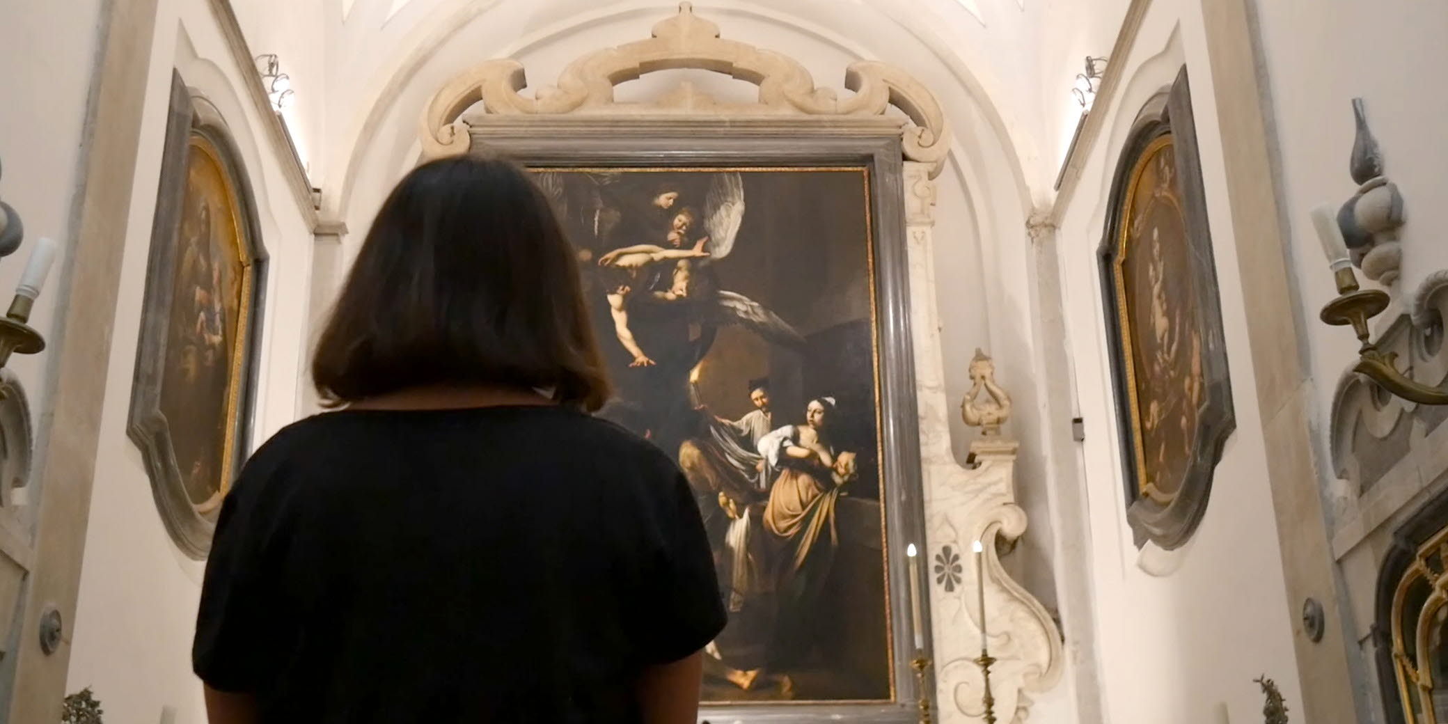 Tobii Pro Glasses 2 wearable ye tracker used in a painting viewing study in Italy
