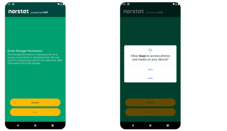 Tobii attention panel - gaze accessibility service