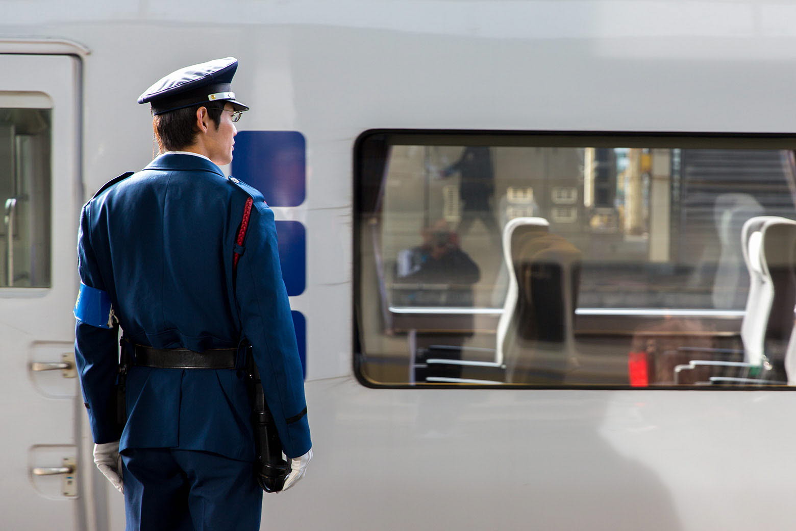 Train conductor in Japan